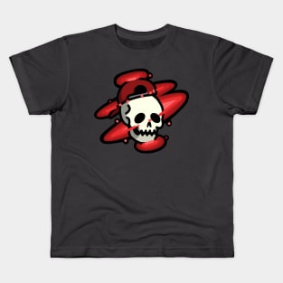 Red Glowing Skull Kids T-Shirt